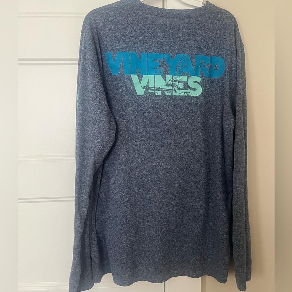 Vineyard Vines Men's Long-Sleeve Logo Tee - Blue